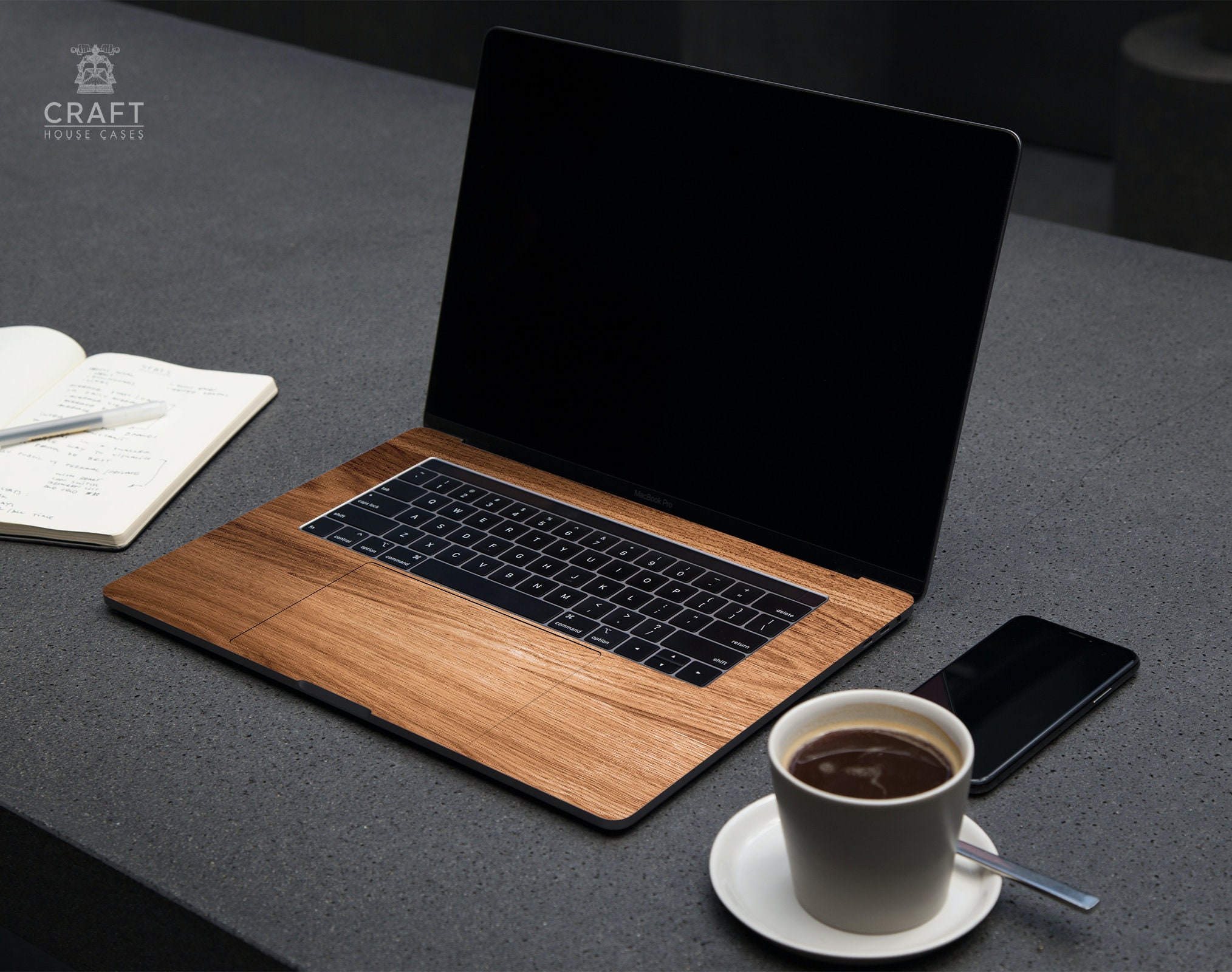 Skin de MacBook con emulación de madera para M1 Air 13 A2337, calcomanía para MacBook Pro 15 A1990, calcomanía con patrón de madera para MacBook Pro 16 M3, skin para MacBook Pro 14 M3