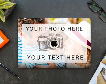 Custom MacBook Case with Your Photo, Personalized Laptop Case, Custom Photo MacBook Cover, Personalized Gift for Him Her