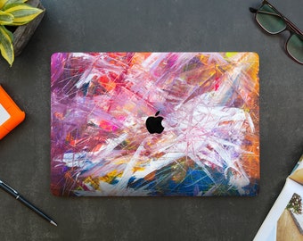 Art moderne Macbook Air m2 13.6 Hard Case A2681 Rose MacBook Air 15 pouces Coque en plastique A2941 Peinture moderne MacBook Pro 14 pouces m3 couverture