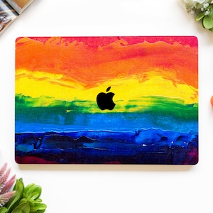 Love Pride Art MacBook Pro 16 Case 2025 M1 M2 m3 M4 New MacBook Air 15 Hard Plastic Case Rainbow Pattern MacBook Pro 14 case M2 M3 A27779