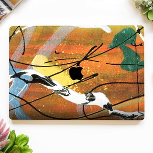 Capa de arte moderna para MacBook Air 15 M2 M3 Nova capa para MacBook 2025 Pro 16 M4 Capa protetora de plástico Capa fofa para MacBook Pro 14 A2918 MacBook Air M3