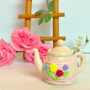 Teapot Miniature Figurine, Fairycore Miniatures, Tea Party Decor
