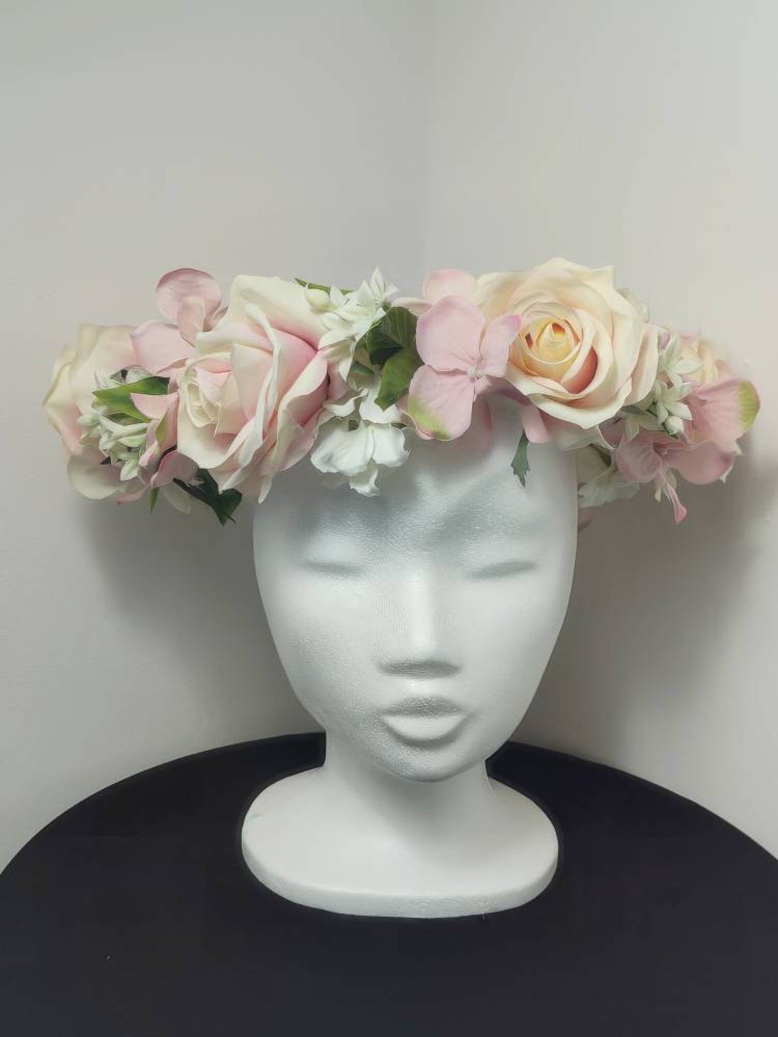 Pink Flower Crown Etsy