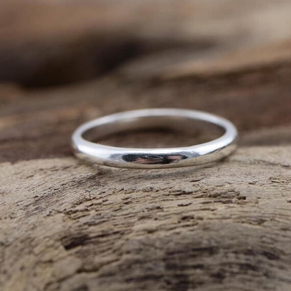 925 Sterlingsilber Ring Flach 3mm Handgefertigter 925 Sterlingsilber Ring Flach 3 Mm – Hochzeitsband, Midi Ring, Größe Wählbar Für Männer Und Frauen