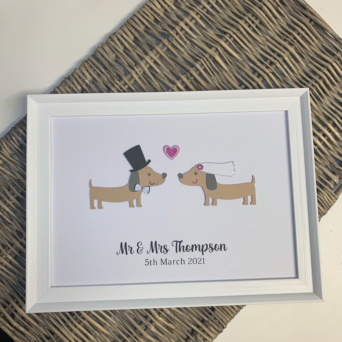 Cadre de souvenir de mariage de crabot Etsy France