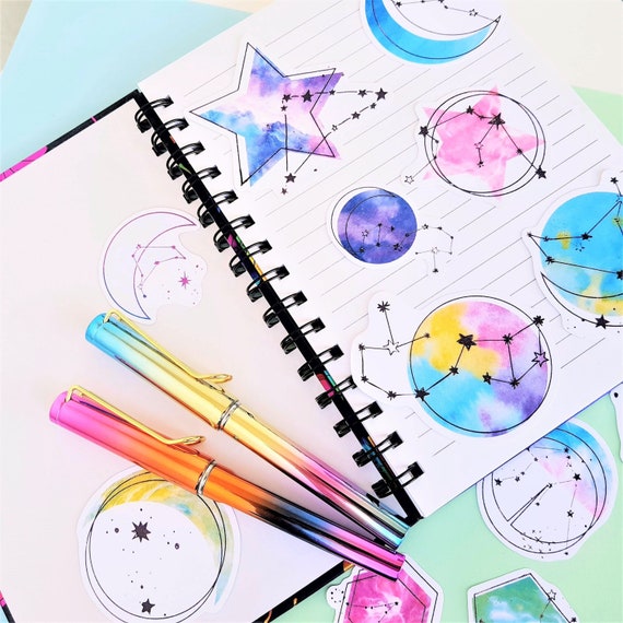 Moon Stickers Planning Universe Stickers Galaxy STICKERSET SPACE STICKER Scrapbooking