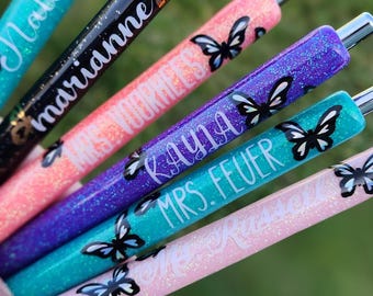 Butterfly Pen | Cute Gift for Girls | apersonalized pen| Teacher Gift | Party Favor | Stocking Stuffer | gift for co-workers