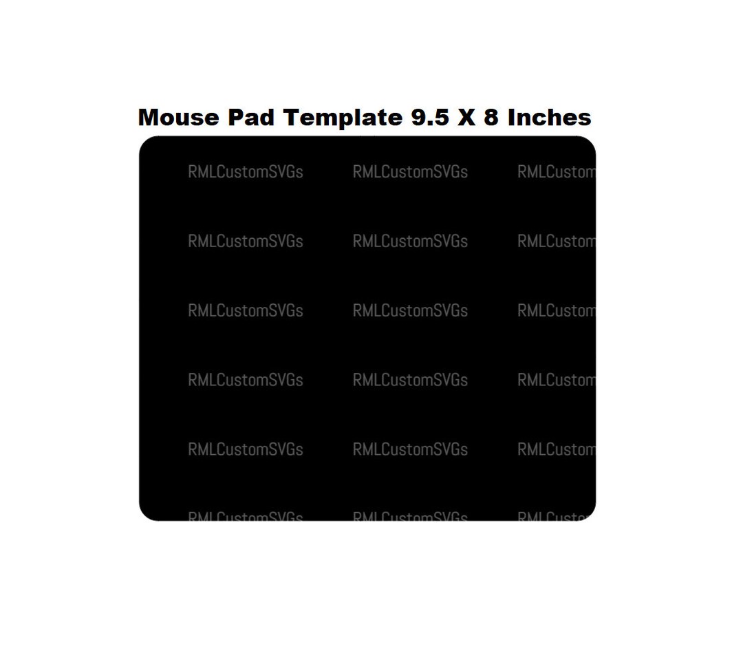 Mouse Pad Template SVG Sublimation 9.5 X 8 Inches Etsy