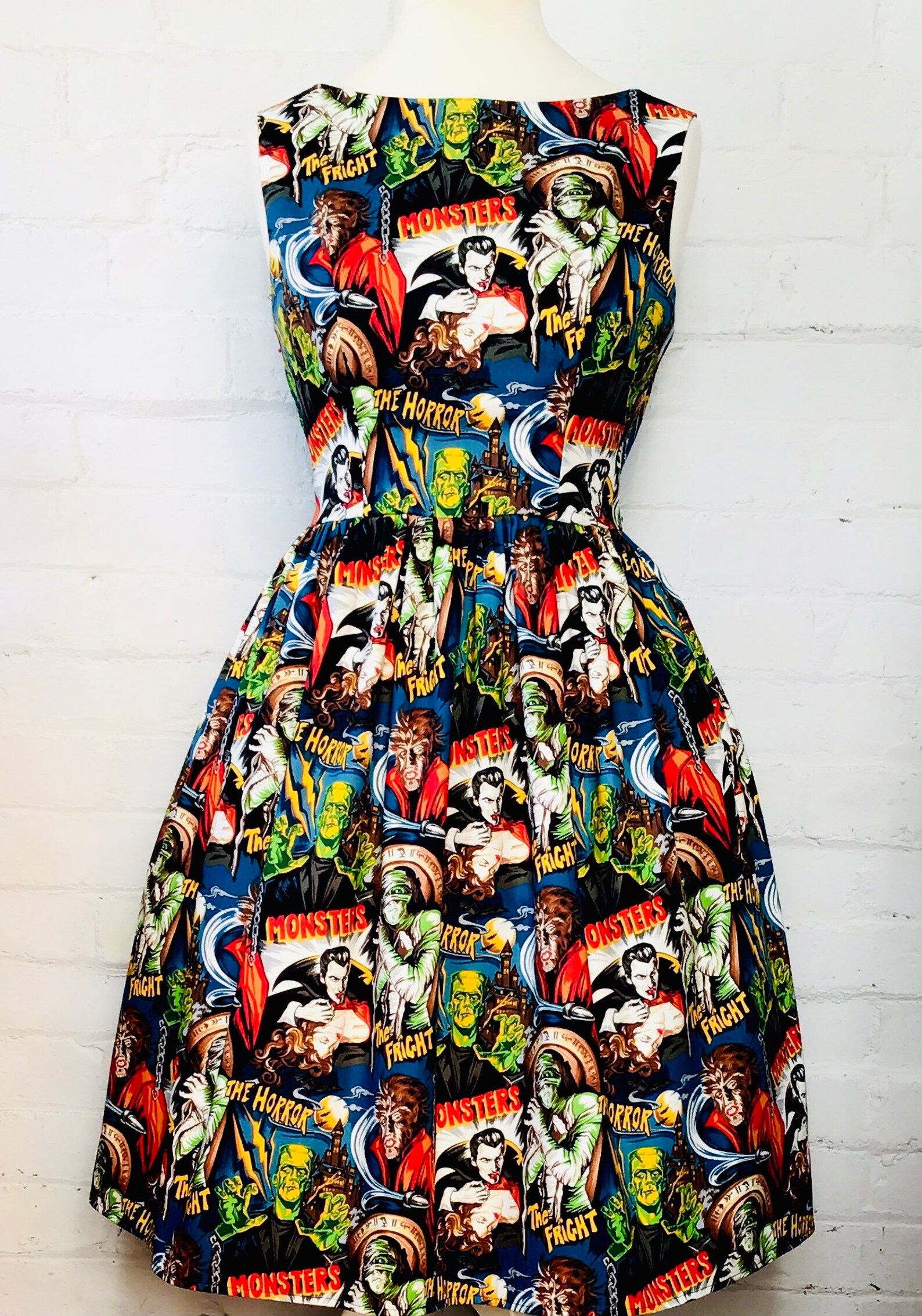 Classic Horror Dress Etsy