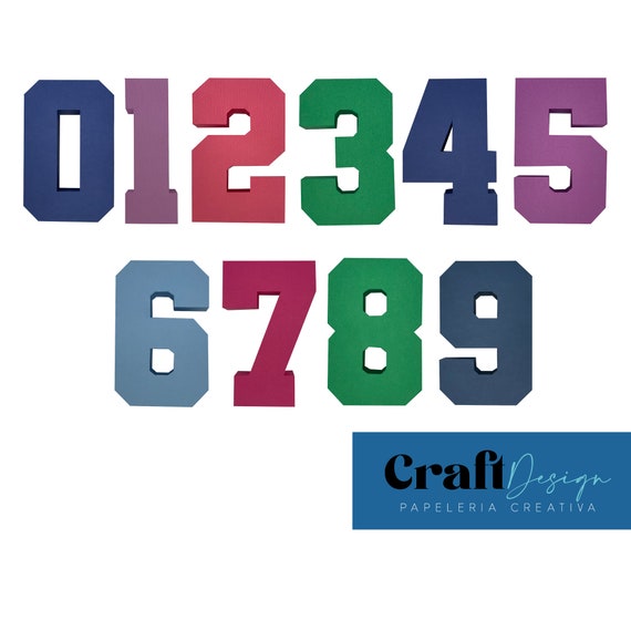 CRAFT 3D NUMBERS TEMPLATE 3D number formats Etsy