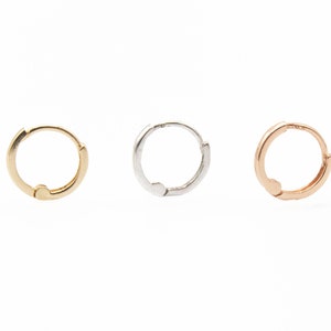 14K Solid Gold Minimalist Huggie Hoop Earring / Tiny Huggie / Single Earring/ Hoop / Dainty Hoop / Small Helix Hoop / Tragus Hoops/ everyday