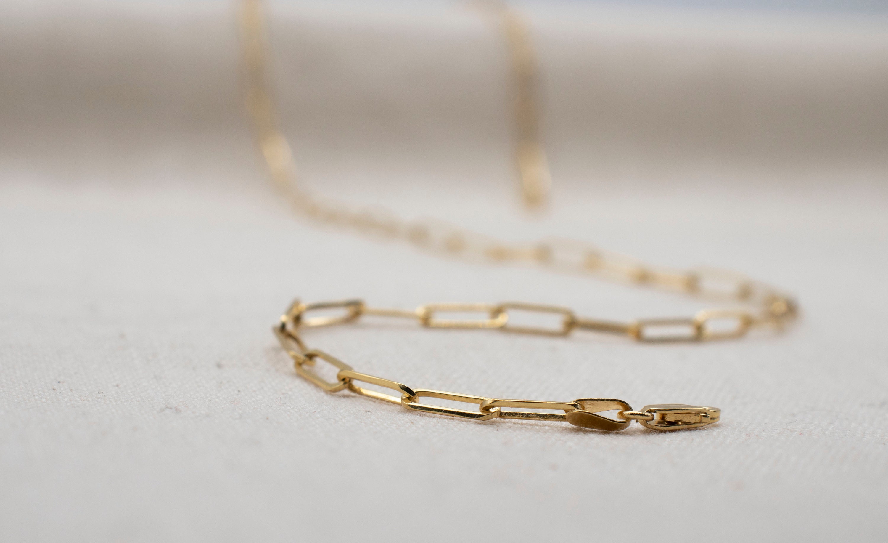 10K Solid Gold Paperclip Necklace / Boyfriend Bold / Everyday Etsy