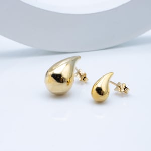 10K Teardrop Hoop Earrings, Teardrop Earrings for Women Dangle,  Water drop Gold Earrings , Tear Drop Earrings Fashion Jewelry Gift