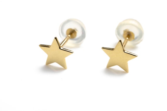 MoMuse | 9kt Gold Three Star and Single Star Earrings
