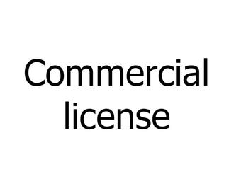 Licencia comercial para ventas físicas, válida para todos los productos de la tienda.