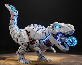 Dinosaurio mecánico: Torre de dados (archivo STL 3D para impresión 3D)