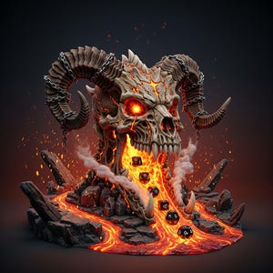 Infernal Skull Dragon’s Maw The Dice Tower 3D STL for 3D Printing