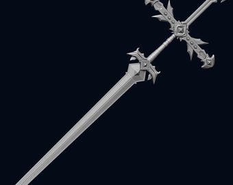 Arma del Rey Viego en ruinas de League of Legends (archivo STL 3D para impresión 3D de cosplay)
