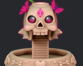 Torre de dados con calaveras, archivo STL 3D para impresión 3D (descarga digital)