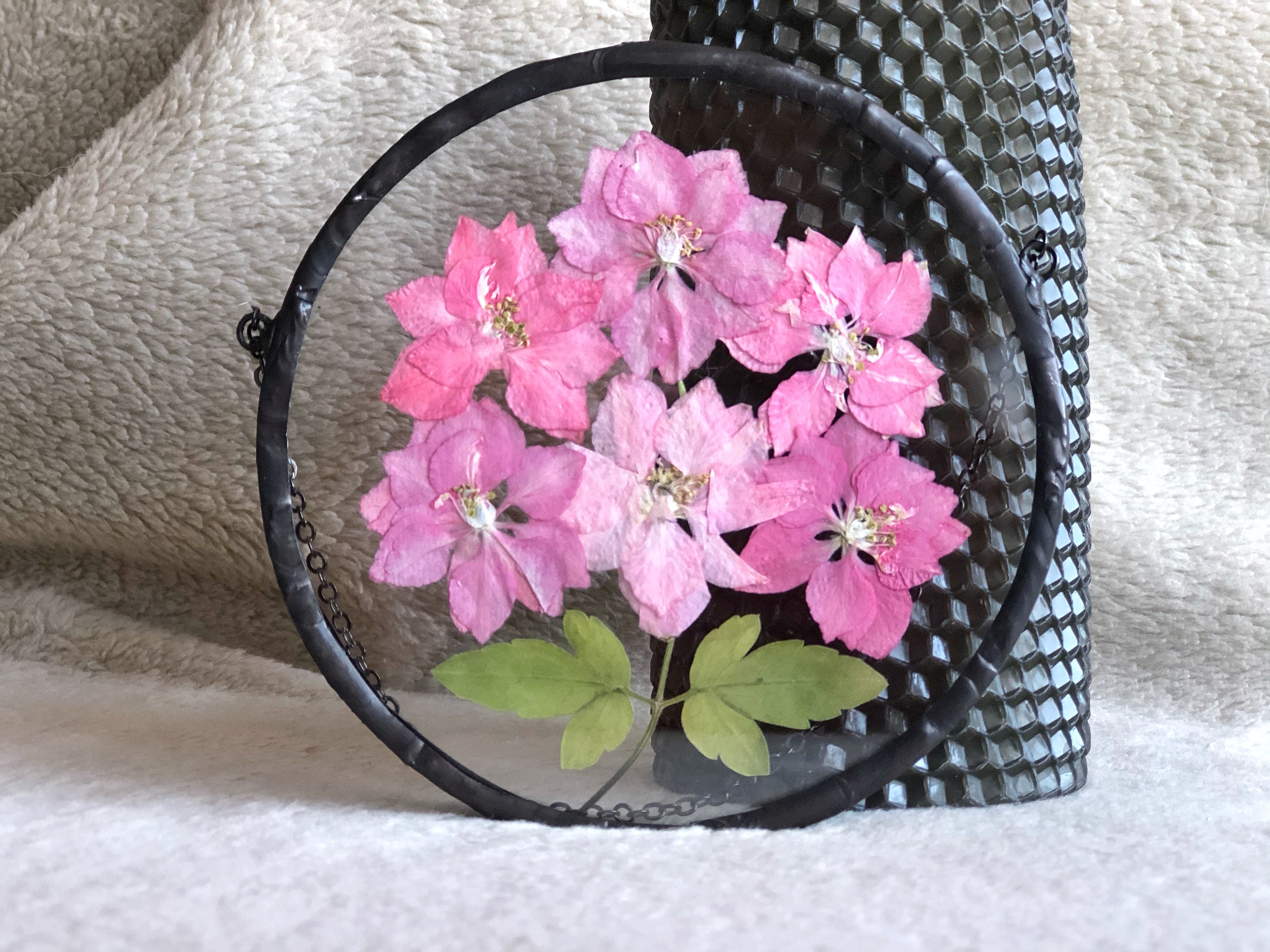 Framed pressed flowers Pressed flower frame Glass flower Etsy