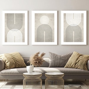 Black and White Wall Art Prints Set of 3 Gallery Wall Set Living Room Prints Boho Wall Decor Bedroom Modern Minimalist Abstract Art Prints