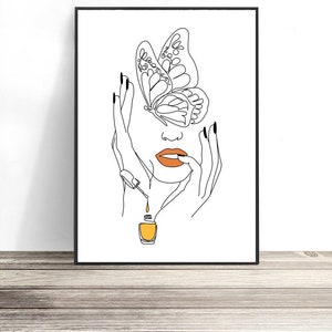 Black and White Wall Art Printable Black and White Print Fashion Art Poster Print Boho Wall Decor Boho Girl Room Decor Print Modern Wall Art