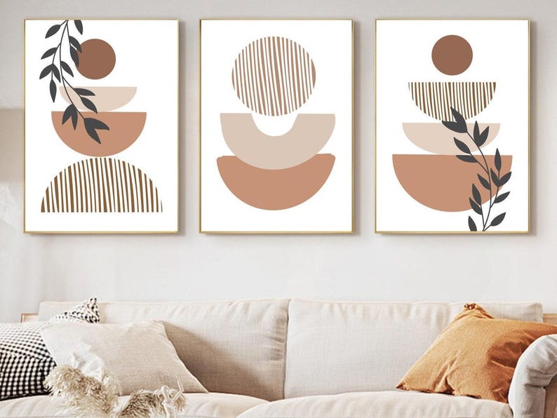 Minimalist Boho Wall Art Prints Set of 3 Gallery Wall Set Boho Prints for Framing Abstract Printable Wall Art Modern Bedroom Wall Decor image 6