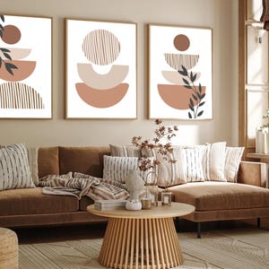 Minimalist Boho Wall Art Prints Set of 3 Gallery Wall Set Boho Prints for Framing Abstract Printable Wall Art Modern Bedroom Wall Decor image 9