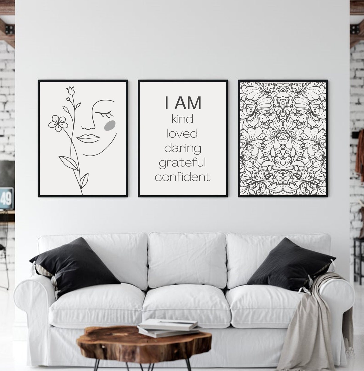 Black and White Wall Art Prints Digital Download Black and Etsy