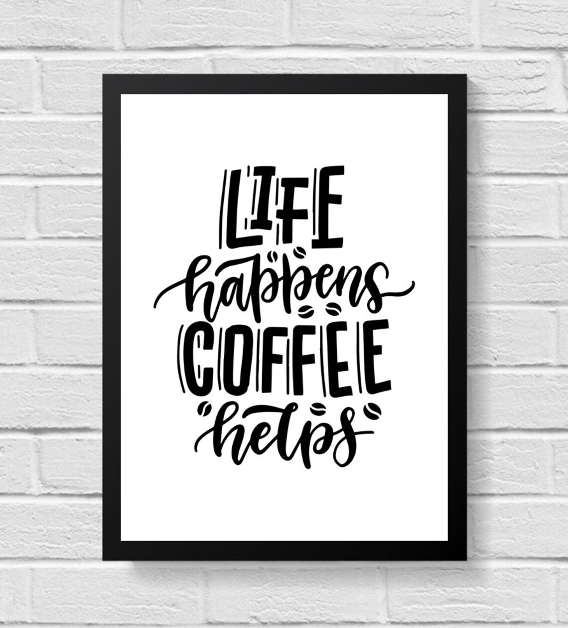 Kitchen Wall Art Kitchen Prints Black and White Wall Art | Etsy