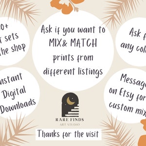 K&ouml;nnte beinhalten: Ein digitaler Kunstdruckladen mit &uuml;ber 150 verf&uuml;gbaren Kunsts&auml;tzen. Der Shop bietet sofortige digitale Downloads an und erm&ouml;glicht es Kunden, Drucke aus verschiedenen Angeboten zu mischen und aufeinander abzustimmen. Kunden k&ouml;nnen auch individuelle Farbkombinationen anfordern, indem sie den Shop auf Etsy anschreiben.