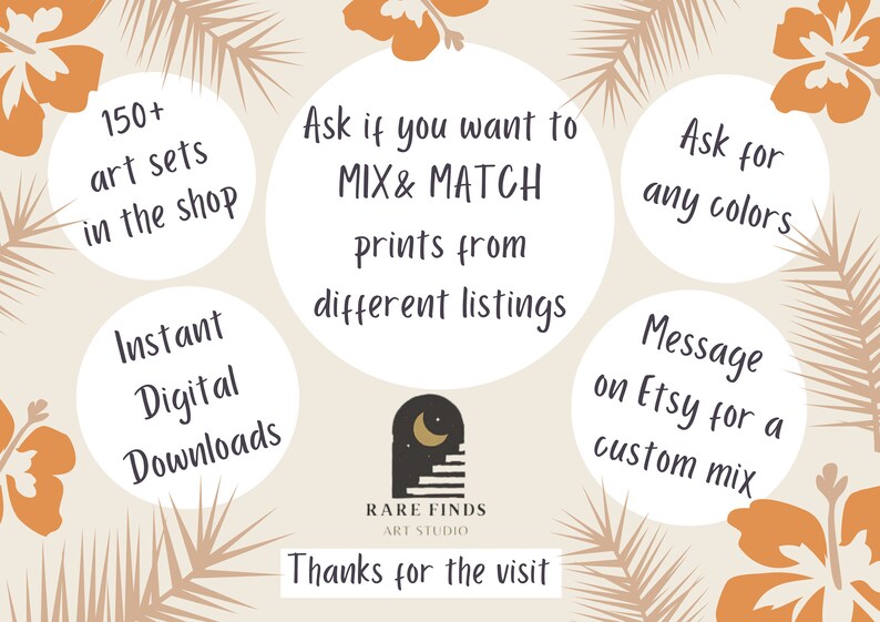 K&ouml;nnte beinhalten: Ein digitaler Kunstdruckladen mit &uuml;ber 150 verf&uuml;gbaren Kunsts&auml;tzen. Der Shop bietet sofortige digitale Downloads an und erm&ouml;glicht es Kunden, Drucke aus verschiedenen Angeboten zu mischen und aufeinander abzustimmen. Kunden k&ouml;nnen auch individuelle Farbkombinationen anfordern, indem sie den Shop auf Etsy anschreiben.