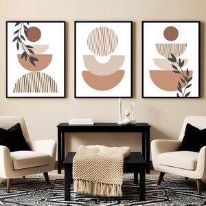 Minimalist Boho Wall Art Prints Set of 3 Gallery Wall Set Boho Prints for Framing Abstract Printable Wall Art Modern Bedroom Wall Decor image 7