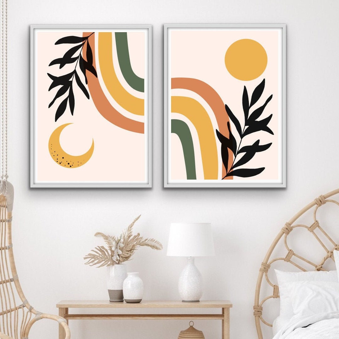 Boho Bedroom Wall Decor Boho Wall Art Prints Modern Wall Art - Etsy