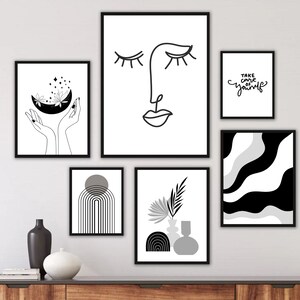Black and White Wall Art Prints Printable Download Gallery Wall Set ...