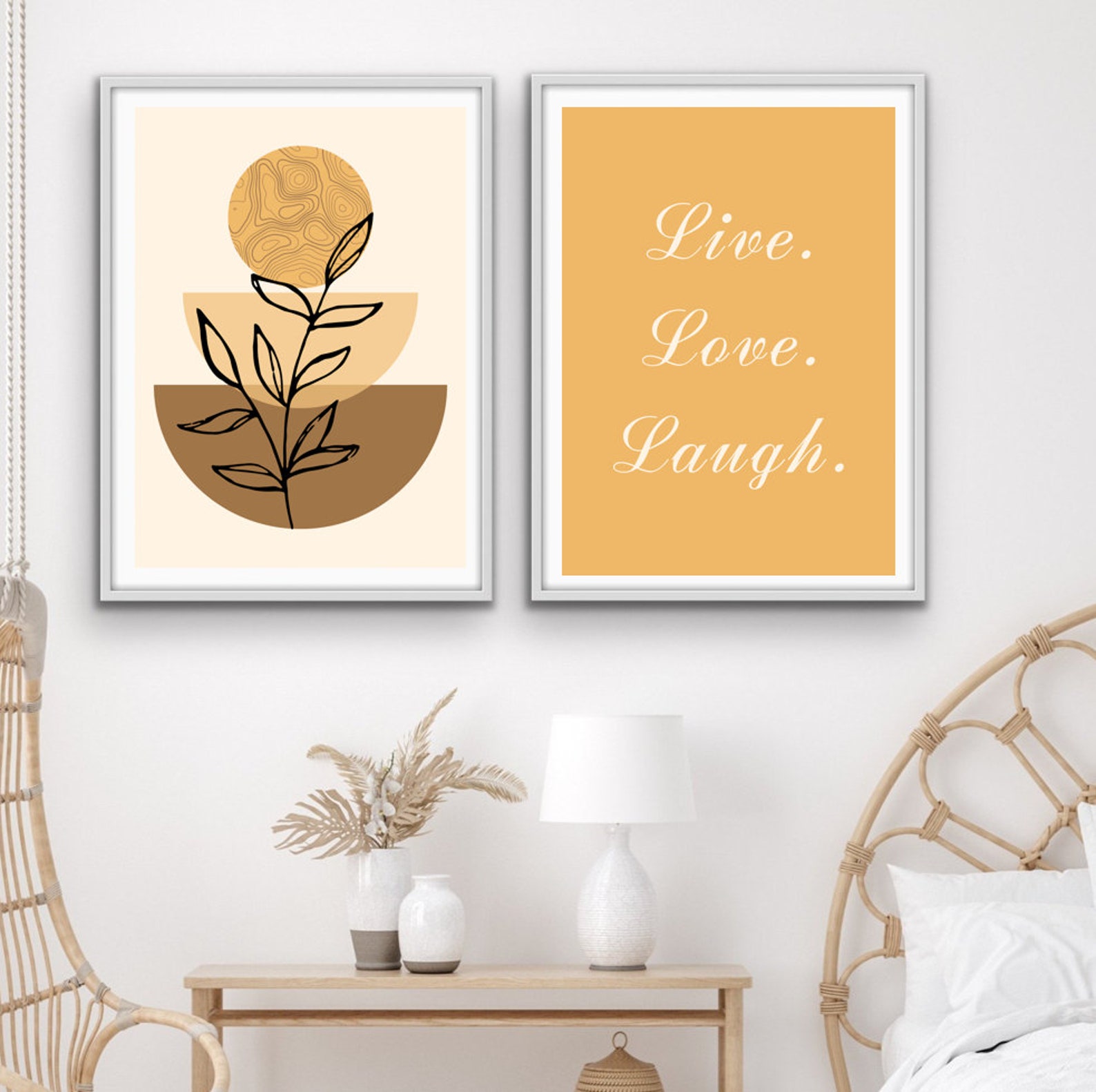 Boho Art Prints Set of 3 Wall Art Gallery Wall Prints Set of 3 | Etsy