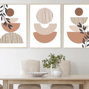 Minimalist Boho Wall Art Prints Set of 3 Gallery Wall Set Boho Prints for Framing Abstract Printable Wall Art Modern Bedroom Wall Decor image 5