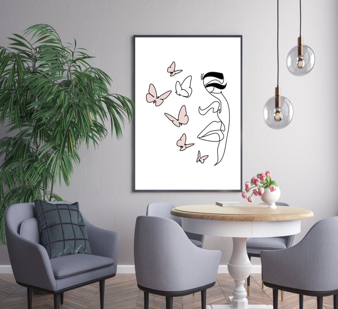 Printable Fashion Wall Art Black and White Print Black and Etsy