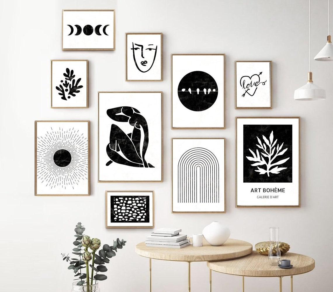 Black and White Wall Art Prints Set Downloadable Art Prints Gallery ...