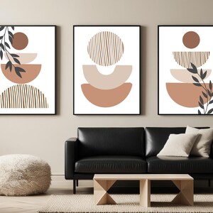Minimalist Boho Wall Art Prints Set of 3 Gallery Wall Set Boho Prints for Framing Abstract Printable Wall Art Modern Bedroom Wall Decor image 8