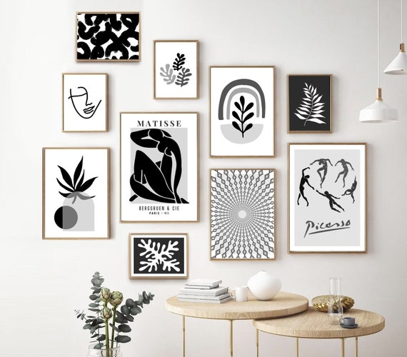 Buy Black and White Wall Art Prints Set Downloadable Art Prints Living Room  Bedroom Boho Wall Decor Gallery Wall Set Minimal Abstract Art Prints Online  in India - Etsy