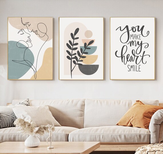 Modern Wall Art Prints Set of 3 Boho Bedroom Wall Decor Gallery Wall Decor Printable Abstract Art Prints for Framing Digital Download Etsy Canada