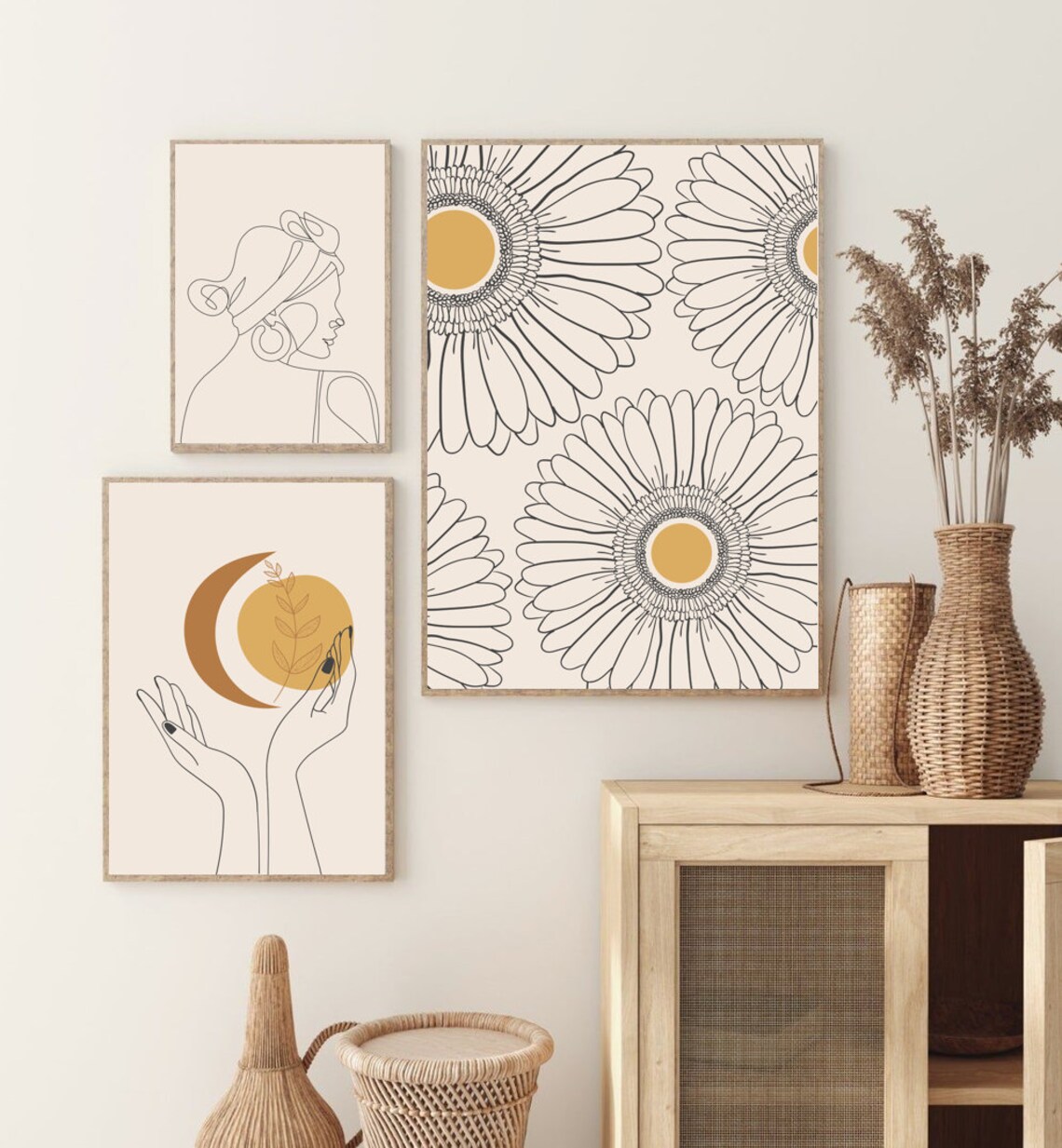 Colorful boho wall art instant download prints gallery wall etsy