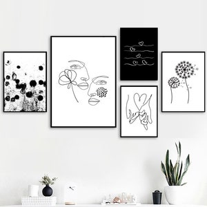 Black and White Wall Art Prints Set Printable Abstract Gallery Wall Set ...