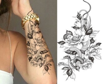 Rose Arm Tattoo Etsy