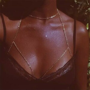 Sexy Gold Body/Chest/Waist Chain Jewelry Accessory