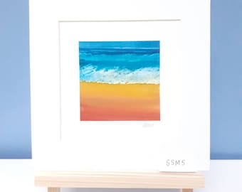 PINTURA - Pintura de paisaje marino de acuarela original firmada (SSM5) por Adele Hart