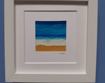 Small Seascapes - Original pintura de acuarela firmada enmarcada (pequeña)
