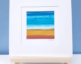 PINTURA - Original Firmado Acuarela Seascape Painting (SSM4) por Adele Hart.