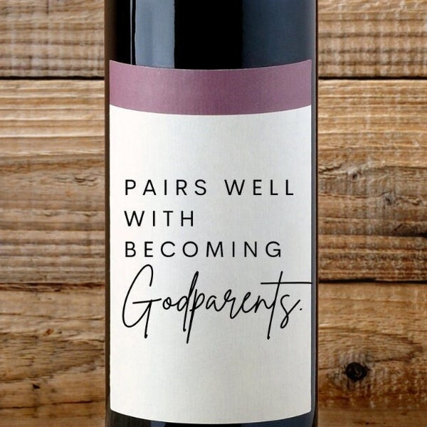 Godparents Wine Label, Digital Download